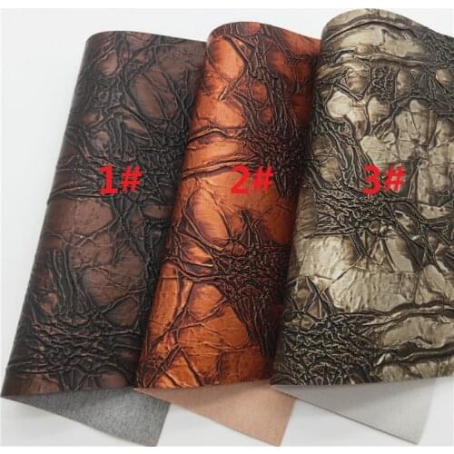 Vintage Embossed Synthetic Faux Leather Fabric Vinyl Sheets Leather For DIY Bows bags shoes earrings 21X29CM R195