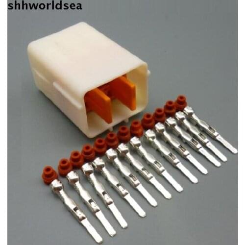 Worldgolden 5/30/100sets 12pin electric housing plug automotive cable waterproof connector 6195-0152