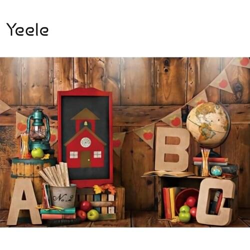 Yeele Back To School Photocall Backdrop Wooden House Banner Baby Portrait Photography Background Photo Studio Photographic Prop
