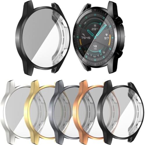 Protective TPU Case for Huawei Watch GT2 46 mm Full Cover Frame Bumper Protector Shell Fashion Watch Anti-scratch Accessories