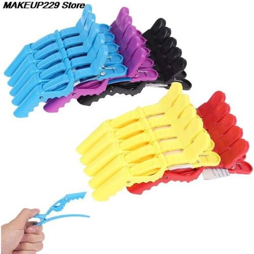 5pcs Professional Matte Sectioning Clips Clamps Hairdressing Salon Hair Grip Crocodile Hairdressing Hair Style Barbers Clips