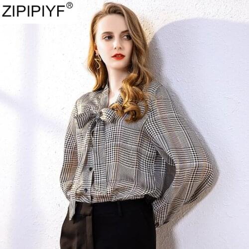 Блузки в клетку ZIPIPIYF China At AliExpress