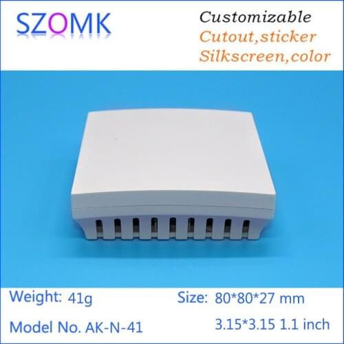 10pcs a lot hight qualtity plastic housing abs justion electronics equipment enclosure customizable pcb enclosure 80*80*27mm