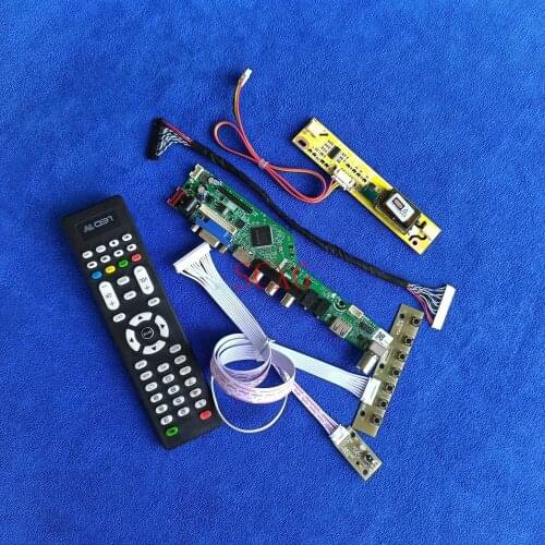 2CCFL 1280*1024 Analog Signal LCD screen drive card For CLAA170EA10/HT170E02/LM170E03 Kit HDMI-compatible VGA AV USB LVDS 30-Pin