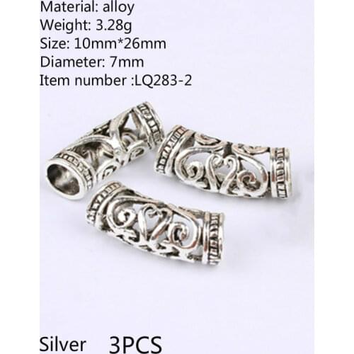 3-5 Pcs Hair Braids Leaves Beads Women Silver Gold Hip-hop Hair Rings Braid Bead Hair Headband Braiders Accessories