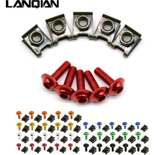 6mm Motorbike CNC Fairing body work Bolts Screws 5 pcs for Honda CB 1300 / ABS CB1300 2003-2010 SUZUKI GSXR600 2011-2014 2012