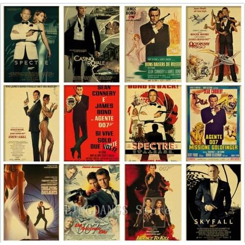 5D DIY Full Drill Diamond Painting British Legend James Bond 007 Retro Diamond Embroidery Mosaic Cross Stitch Home Decor Gift