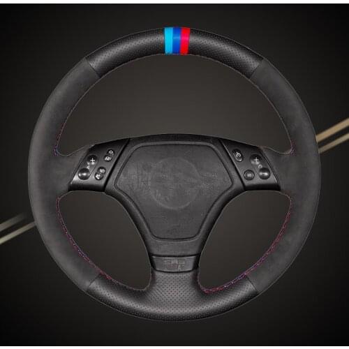 Car Braid On The Steering Wheel Cover for BMW E36 E46 E39 Interior Accessories Car-styling Auto Braiding Steering Wheel Covers