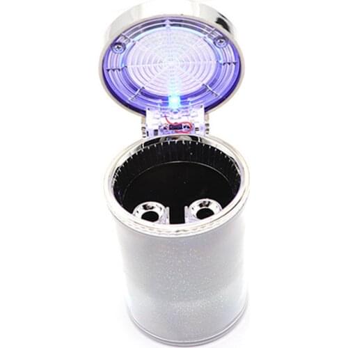 Car Ashtray with Detachable Lid Creative Portable Ashtrays with Colorful LED Light Smokeless for Vehicle Home Office