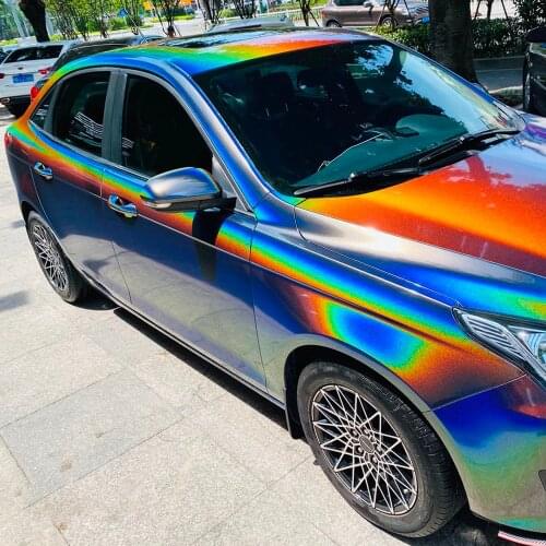 SUNICE Car Covers Paint Protection Films Sticker Laser Chrome Holographic Vinyl Wrap Chameleon Body Film Stickers Film For Car