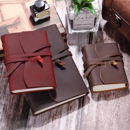 100% Genuine Leather Notebook Handmade Vintage Cowhide Diary Journal Sketchbook Planner TN travel notebook cover
