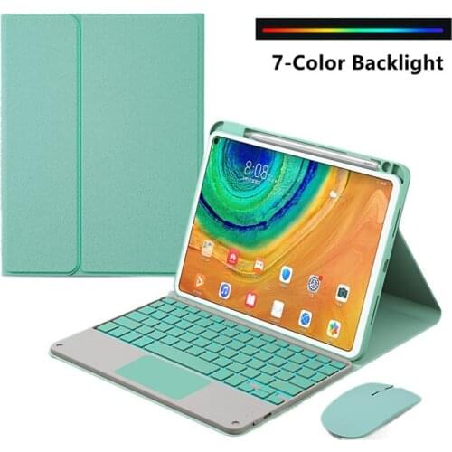 Touchpad Backlit Keyboard Case for Huawei Matepad 10.4 BAH3-W09 AL00 L09 Cover for Matepad 10.4 Honor Pad V6 Keyboard Spanish