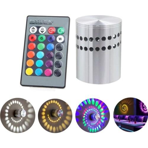 Colorful RGB Spiral Hole Wall Lamp Surface Install LED Light Luminaire Lighting Dropshipping