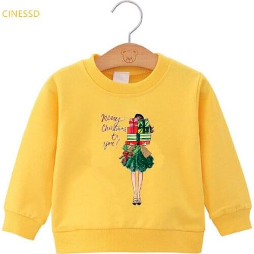Funny Merry Christmas To You Graphic Print Hoodies Girls/Boys Kids Winter Clothes Harajuku Tractsuit Kawaii Children Clothing