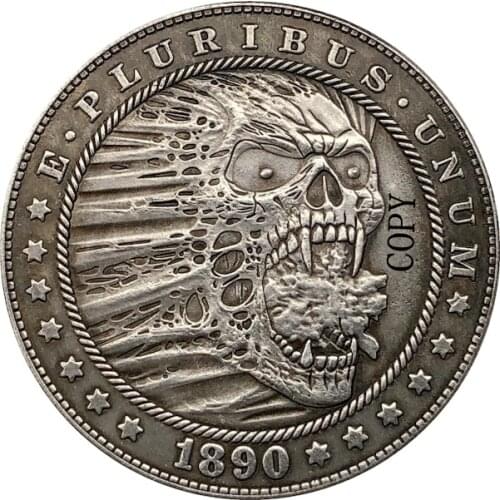 Hobo Nickel 1890-CC USA Morgan Dollar COIN COPY Type 176