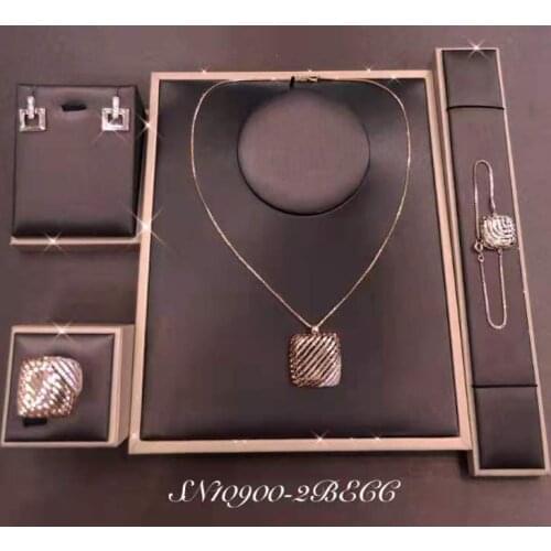 Janekelly 4pcs Bridal Zirconia Full Jewelry Sets For Women Party, Luxury Dubai Nigeria CZ Crystal Wedding Jewelry Sets