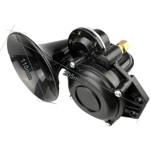 Truck 135db Air Horn 12/24V Super Loud Trumpet Air Horn with Electric Valve Flat for Auto Car Vehicle Trucks