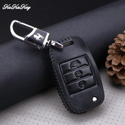 Leather Car Key Cover Case Holder for Kia Optima Sportage 2015 Soul Rio Forte Carens 2018 Sid Ceed Sorento Cerato K2 K3 K4 K5