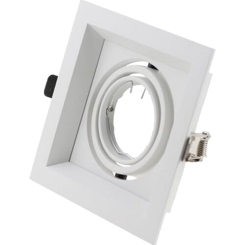 Double Head Square Recessed LED Ceiling Light Adjustable Frame MR16 GU10 Bulb Fixture Downlight Holder Led Downlight Fittings