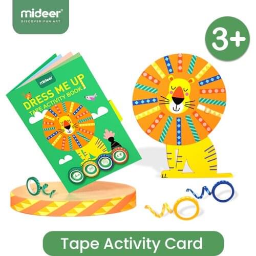 Mideer Childrens Educational Card Toys Tape Activity Book Paste Stickers By Hand Over 3 Years Old
