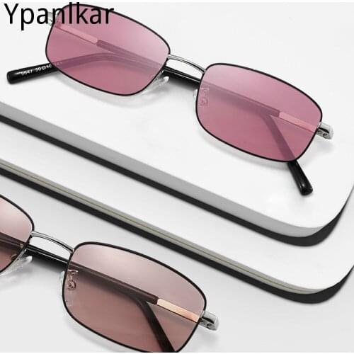 2021 New Men Square Polarized Photochromic Sunglasses Metal Classic Sun Glasses UV400 Driving Eyewear