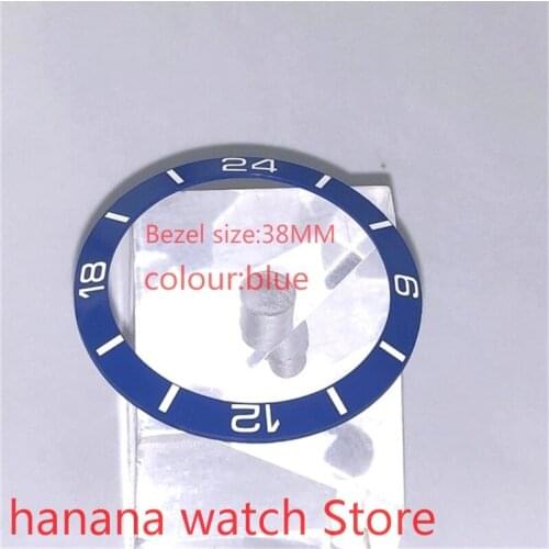 BLIGER brand new high-quality hot-selling 38mm blue rotating glass digital bezel, suitable for 40mm self-winding mens watches