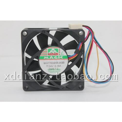 New Axial MGT7024HR-W20 24V Ball Bearing Cooling Fan 7015 7020 Four-wire
