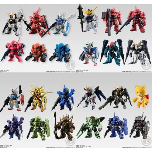 Bandai Genuine Gashapon Toys Gundam FW CONVERGE RX-78-2 AKATSUKI GUNDAM Kira Gabthley Bolinoak Jegan Action Figure Model Toys