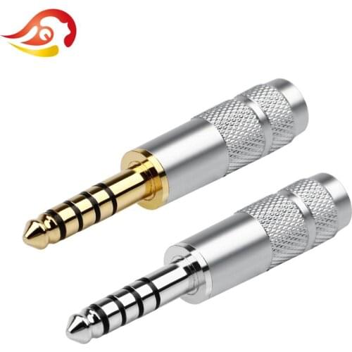 QYFANG 4.4mm 5 Pole 4-Layer Rhodium Plating Earphone Plug Audio Jack Metal Adapter Wire Connector For NW-WM1Z/A HiFi Headset