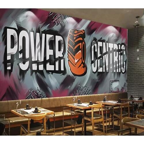 Commercial wallpaper 3D personalized hand-painted street graffiti tooling background wall