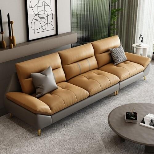Light Luxury Technology Cloth Sofa Nordic Modern Minimalist Living Room Straight Row Three-Person Fabric Latex Internet