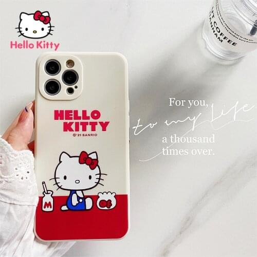 Hello Kitty for Samsung S20/S30/S21fe/S30ultra/A02s/A12/A32/A52/A72 Cartoon Silicone Anti-fall Soft case