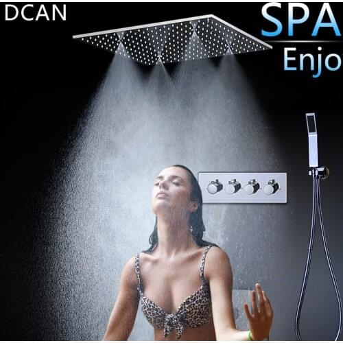 Spray SPA Thermostat Shower Set 20 Inch sky Curtain Dark Wall Into the Multi-Function Shower Nozzle 3 Outlet Hight Flow Switch