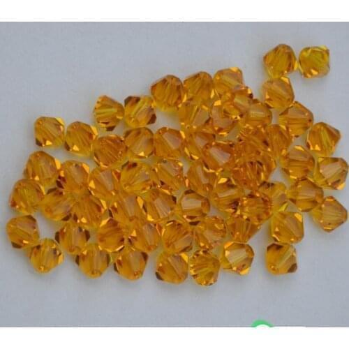 Topaz 8mm 144pcs/Lot Chinese Top Quality Crystal Bicone Beads Free Shipping