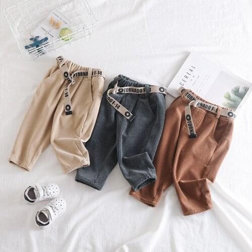 Baby Boys Corduroy Pants Childrens Clothing 2019 Autumn Winter New Toddler Trousers Kids Casual Corduroy Pants Boys Clothes