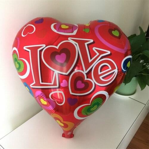 18 Inch Globos Rose Love Shape Aluminum Foil Balloons Helium Air Balloon Inflatable Balls Wedding Party Decoration 7zSH037