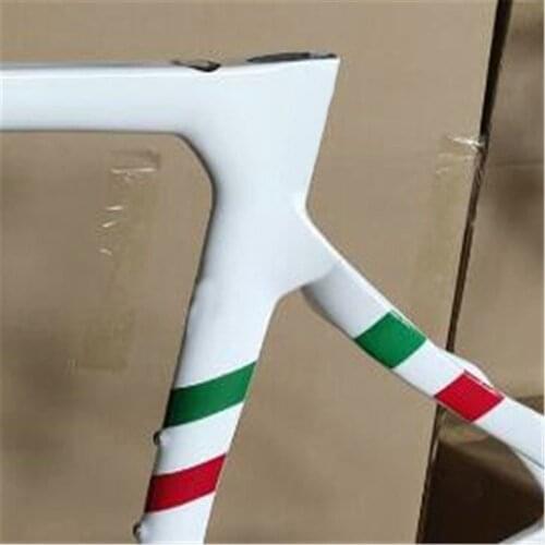 80 colors 1K Glossy Carbon Road Bike Frames Flag Carbon Bicycle Frameset with Frame Fork Seatpost Clamp Headset + Handlebar