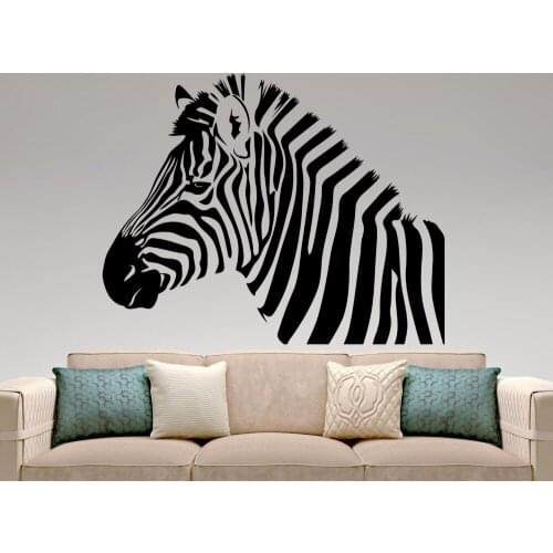 Zebra Wall Decal Removable African Animal Stickers for Living Room Home Decal Bedroom Nursery Decor Vinyl Wall Sticker A794
