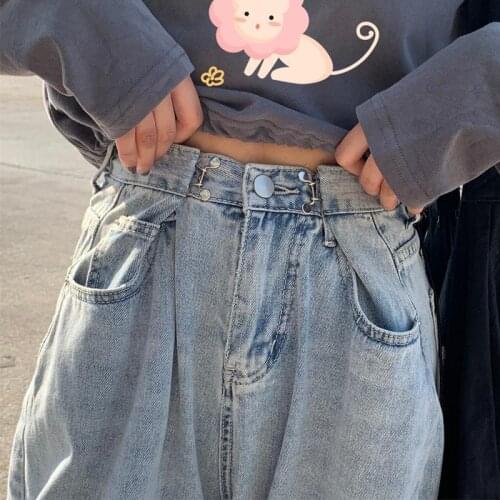 Woman Jeans Pants Womens 2021 Clothes Suitable plus Size Crotch Thick Leg Pants mm Loose Jeans Pantalones Vaqueros Mujer