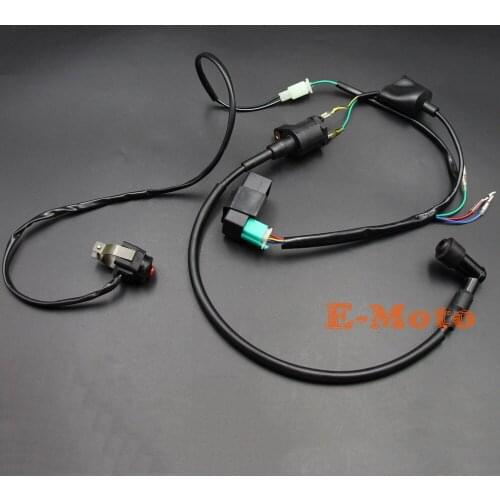 Complete Kick Start Engine Wiring Harness Loom 50 125 140 150cc PITPRO Dirt Bike E-Moto