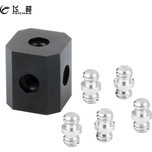 1/4 3/8 Adapter Screw Versatile Mini Magic Cube Mount for DSLR Camera Holder Umbrella Bracket Flash Light Mic Tripod Ballhead