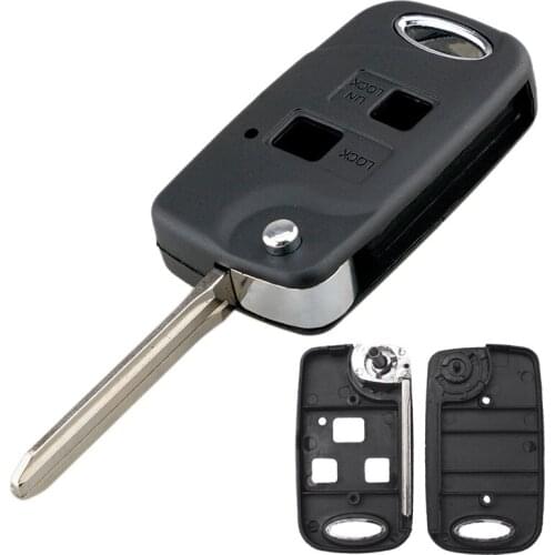 2 Buttons Modified Car Remote Key Shell Fit for Toyota Yaris/Prado/Tarago/Camry/Corolla/Land Cruiser RAV4/Avalon Echo
