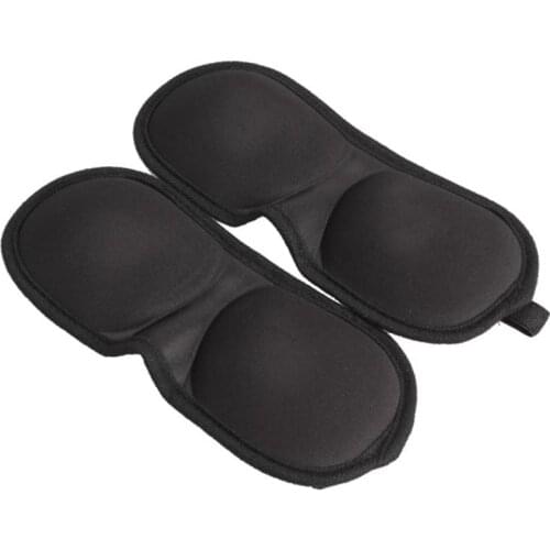 2PCS Black Sleeping Eye Mask Blindfold Travel Sleep Aid Cover Soft 3D Sleeping Eyeshade Tool