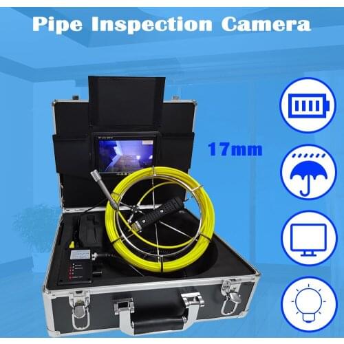 20-50m Coil 7in 17mm Endoscope CCTV for Pipe/Pipeline Sewer Inspection Camera Kit