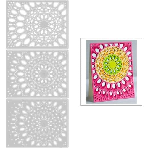 2020 New Rectangle Background Layering Metal Cutting Dies For DIY Pattern Embossing Making Layered Card Scrapbooking NO Stamps