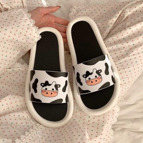 2021 summer womens slippers trend cute cartoon calf indoor comfortable home slippers non-slip soft sole womens shoes