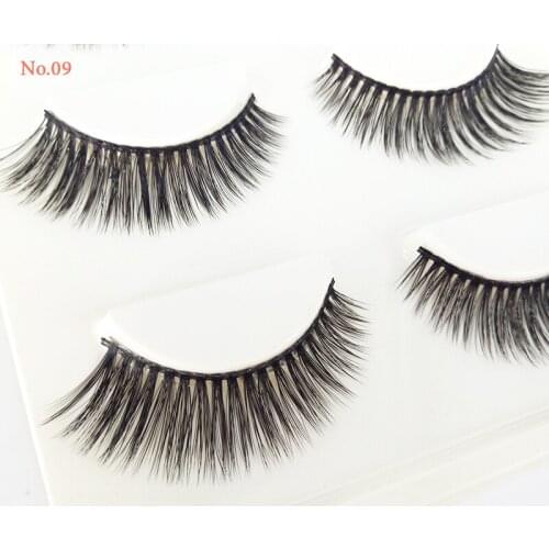 3Pairs Handmade 3D Mink False Eyelashes Natural Lifelike Thick Mink Lashes 09