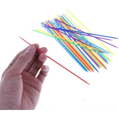 30pcs/set Classic Plastic Pick Up Sticks Set Traditional Game Toy Counting Stick Childrens Educational Toys