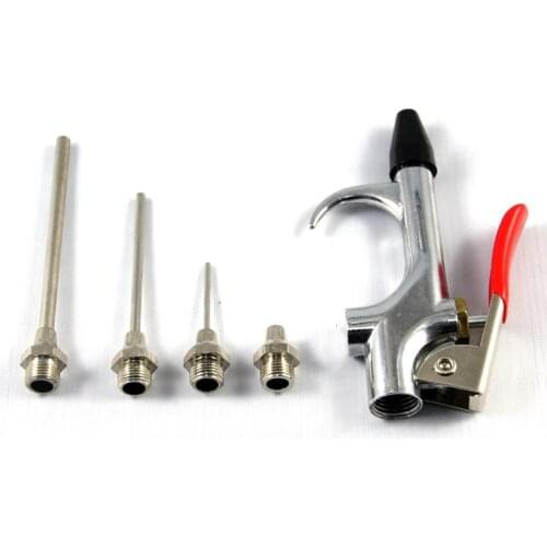 5pcs/set Pneumatic Blowing Dust Gun Zinc Alloy Tools Air Blow Gun Kit Compressor Dust Blower Cleaner Accessories