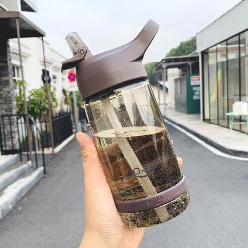 550Ml New Eco-friendly Kids Drinking Cartoon Water Bottles BPA Free Straw Children Bottle Children Kettle Portable Sports Bottle